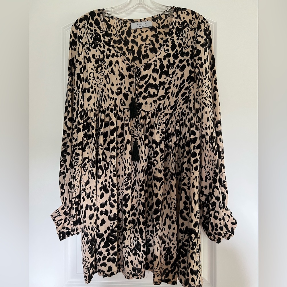 Mini flowy leopard dress from Free People